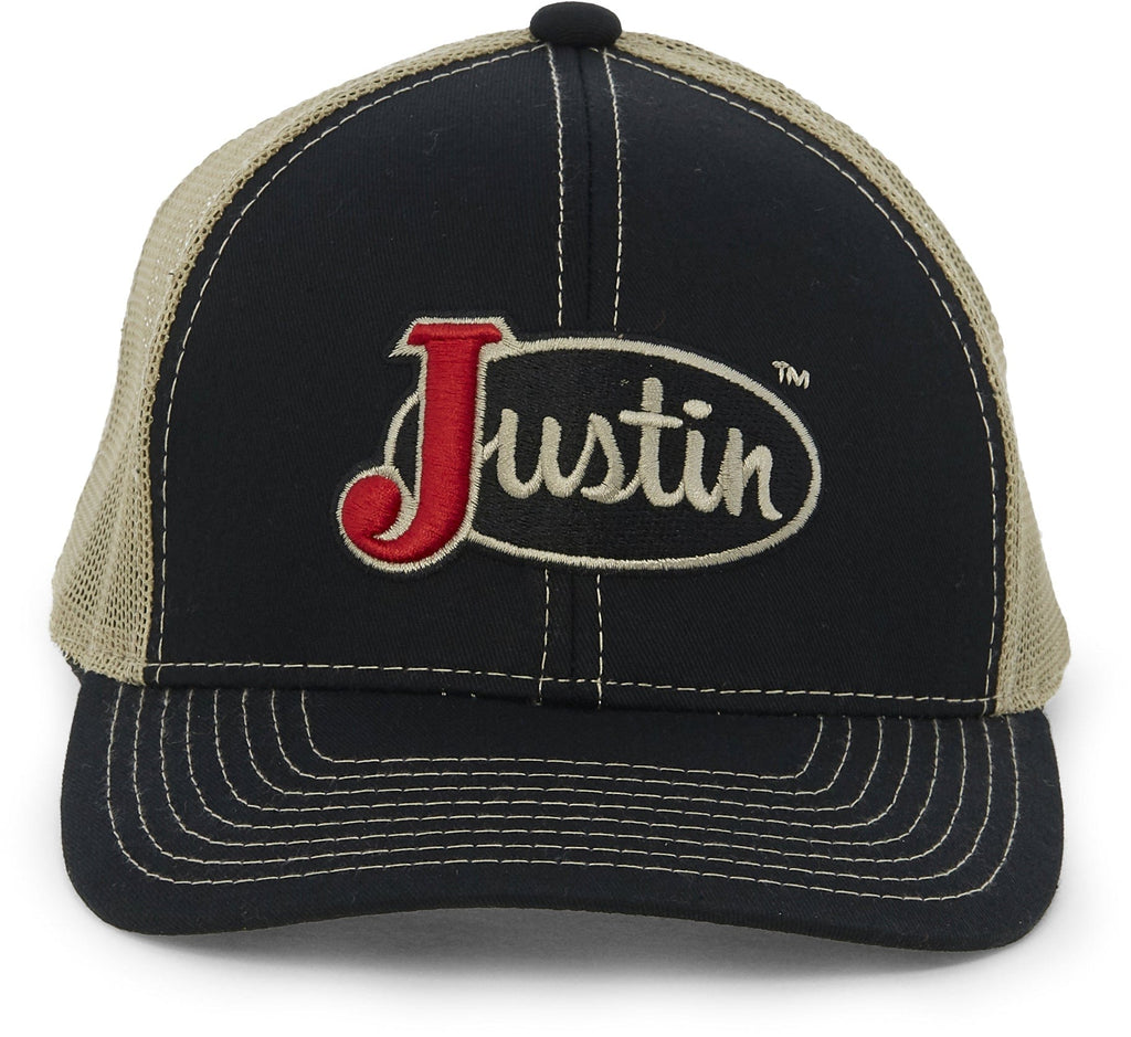 Justin Men\'s Classic Logo Black Ball Western Cap Back JCBC008 - Wear, Snapback Mesh Russell\'s