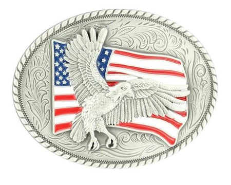 American Bald Eagle Belt Buckle -USA RUSTIC