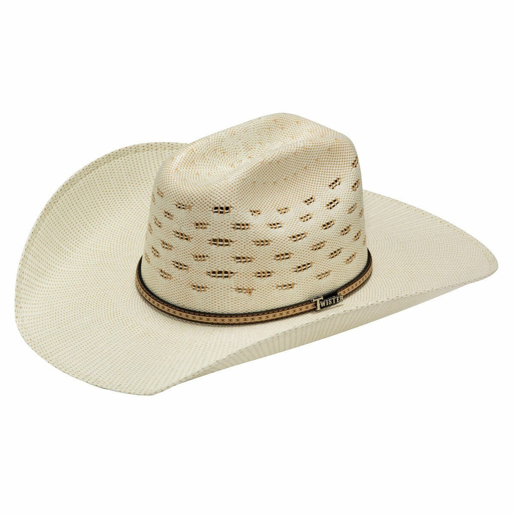 M&F Western Men's Twister Bangor Ivory/Tan Straw Cowboy Hat T71820