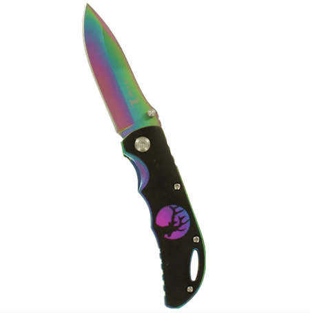 8 ELK RIDGE RAINBOW BLADE ASSISTED CAMPING POCKET KNIFE (ER-A008RB)