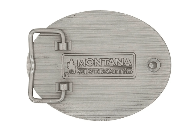 Montana Silversmiths Men's Christian Cowboy In the Wilderness Attitude  Buckle A899