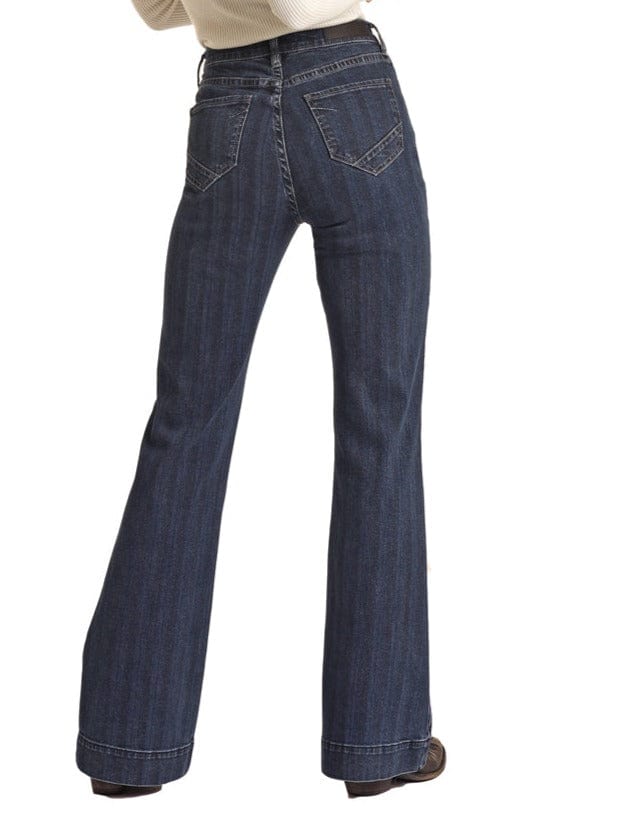 Rock Roll Cowgirl Women s Striped High Rise Trouser RRWD5HRZQN Russell s Western Wear Inc