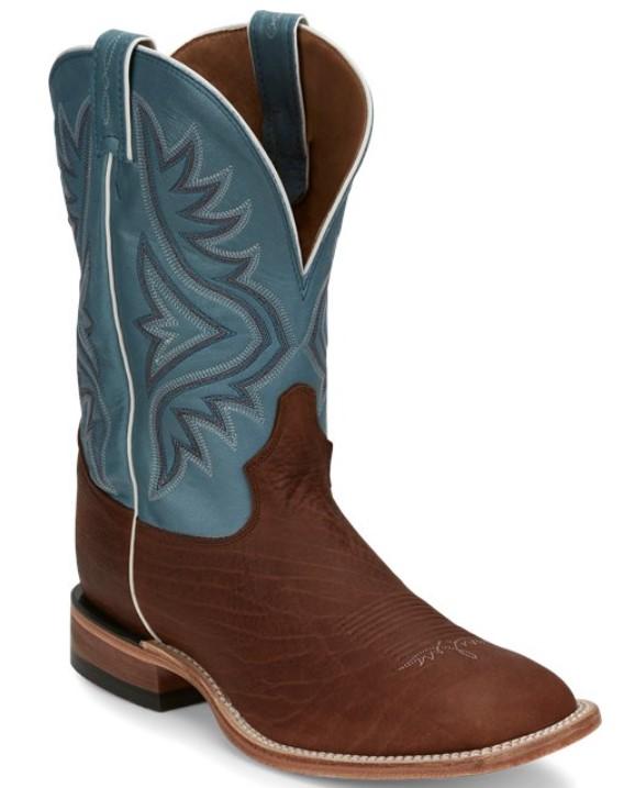 Tony Lama Men's Americana Creedance Brown Square Toe Cowboy Boots