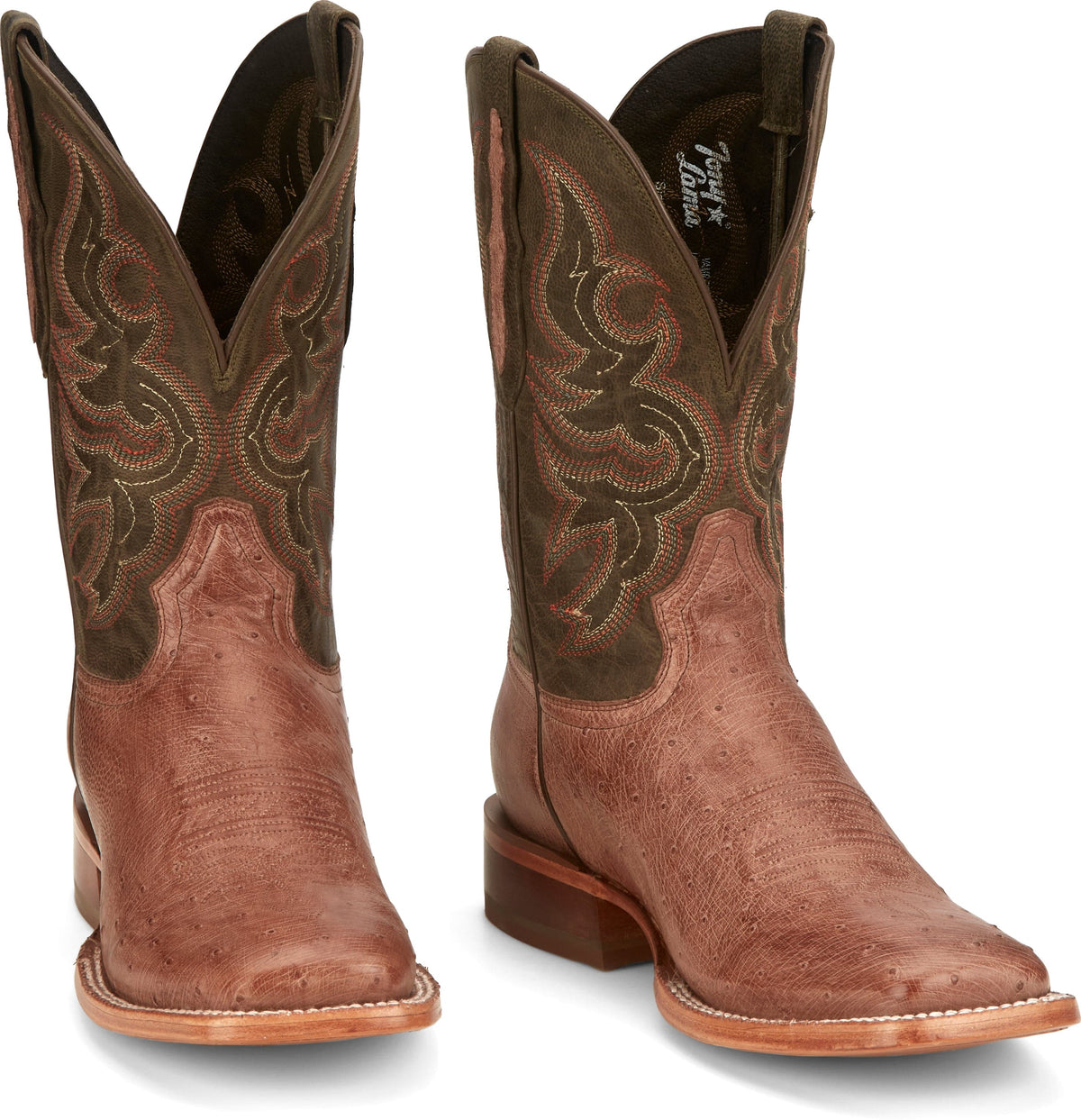 Tony lama ostrich square toe outlet boots