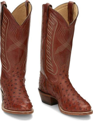 TONY LAMA Boots Tony Lama Men's Mccandles Brandy Full Quill Ostrich Boots 8257