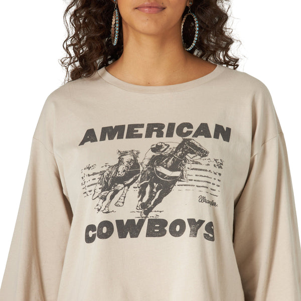 Wrangler Women's American Cowboy Long Sleeve T-Shirt - XL